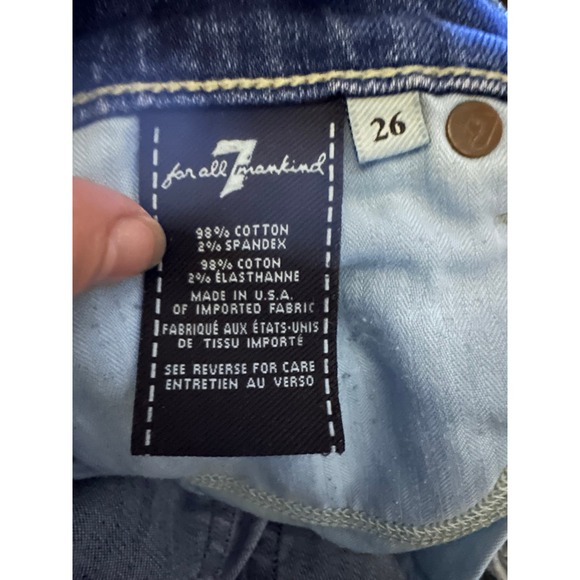 7 for All Mankind Roxanne Midrise Denim Ankle Jeans Sz 26 - Picture 13 of 15